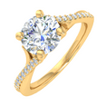 thumbnail image 1 of 0.70 Carat Prong Set Diamond Twisted Engagement Ring in 10K Yellow Gold (Ring Size 9), 1 of 5