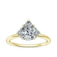 thumbnail image 1 of 0.70 Carat Stylish Halo Style Pear Natural Diamond Elegant Ring for Women Solid 14K Yellow Gold Size 4, 1 of 8
