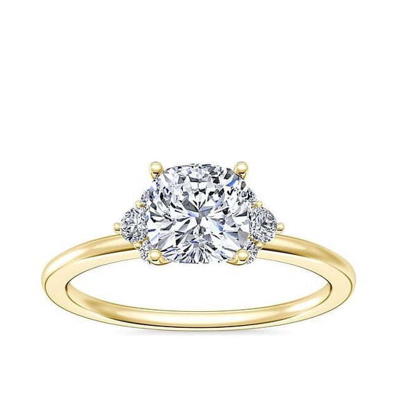 0.70 Ct Brilliant Cushion Shape Halo Genuine Diamond Beautiful Wedding Ring for her Solid 18K Yellow Gold Size 7
