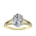 thumbnail image 1 of 0.70 Ct Brilliant Oval Cut Natural Diamond Accents Elegant Halo Ring for Women Solid 18K Yellow Gold Size 6, 1 of 8