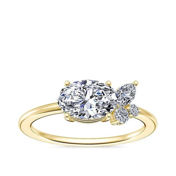 0.70 Ct Brilliant Oval Cut Natural Diamond Oval Solitaire Engagement Ring for her Solid 14K Yellow Gold Size 5.5