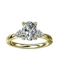 thumbnail image 1 of 0.70 Ct Brilliant Oval Shape Genuine Diamond Sparkle Ring for Engagement and Wedding in Solid 18K Yellow Gold Size 6.5, 1 of 8