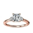 thumbnail image 1 of 0.70 Ct Brilliant Radiant Cut Natural Diamond Accents Elegant Ring for Women Solid 18K Rose Gold Size 6, 1 of 8
