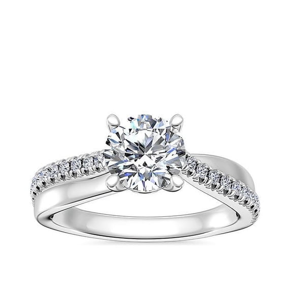 0.70 Ct Brilliant Round Shape Genuine Diamond Sparkle Halo Ring for Engagement and Wedding in Solid 18K White Gold Size 6.5