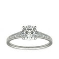 thumbnail image 1 of 0.70 Ct Brilliant Round Shape Genuine Diamond Sparkle Halo Ring for Engagement and Wedding in Solid 18K White Gold Size 6.5, 1 of 8