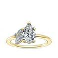 thumbnail image 1 of 0.70 Ct Pear Cut Natural Diamond Unique Solitaire Ring for Anniversary Solid 18K Yellow Gold Size 4, 1 of 8