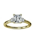 thumbnail image 1 of 0.70 Ct Radiant Cut Genuine Diamond Three Stone Wonderful Ring for Ladies Solid 18K Yellow Gold Size 10.5, 1 of 8