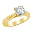 thumbnail image 1 of AFFY 0.70 Ct White Natural Diamond Solitaire Promise Ring in 14k Yellow Gold Ring Size - 14, 1 of 1