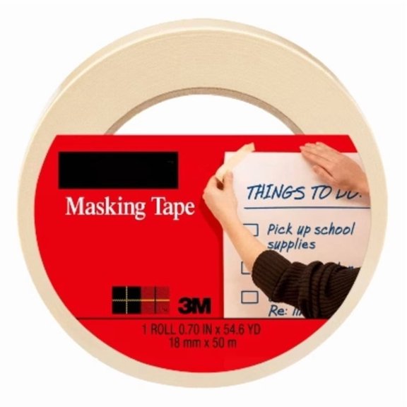 0.70 Inch x 54.6 Yard Masking Tape Residue-Free Adhesive Tape Roll