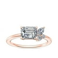 thumbnail image 1 of 0.70 T.C.W Emerald Shape Natural Diamond Latest Design Solitaire Wedding Ring for Ladies Solid 14K Rose Gold Size 8, 1 of 8