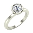 thumbnail image 1 of 0.71 Carat Simple Vintage Engagement Ring 18K White Gold (G,SI), 1 of 6