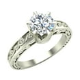 thumbnail image 1 of 0.71 Carat Vintage Style Filigree Engagement Ring 18K White Gold (G,SI1), 1 of 6