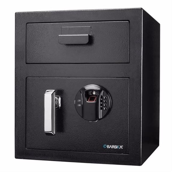 0.72 cu ft. Biometric Keypad Depository Safe - Black