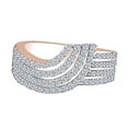 thumbnail image 1 of AFFY 0.74 Carat (Cttw) White Round Cut Natural Diamond Solid Rose 10k Gold Engagement Wedding Band Ring, 1 of 1