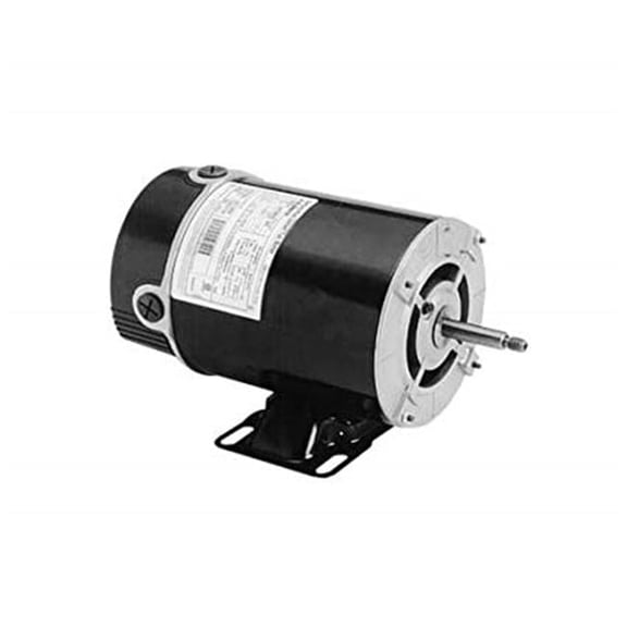 0.75-0.7 HP 48Y Thru-Bolt 2-Speed Pool & Spa Pump Motor - Threaded Shaft - Black - 21 lbs