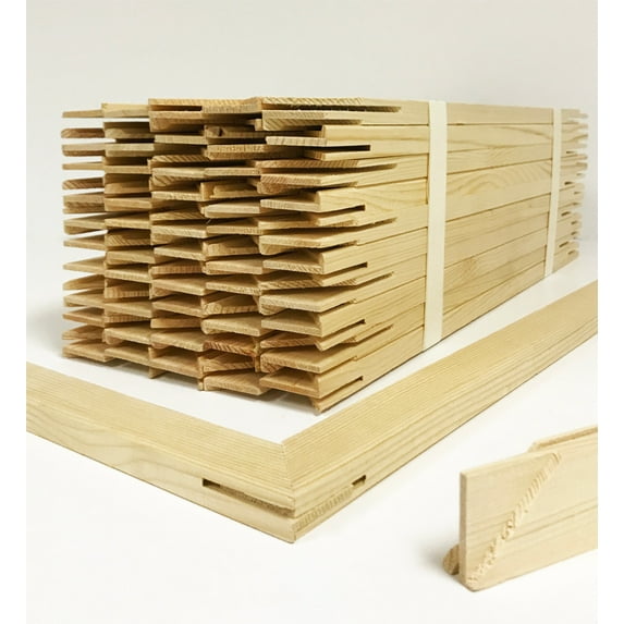 0.75" Bundle Stretcher Bars 11" 50 Pack Bulk Discount.Wood Canvas Stretcher Frame,Wood Painting Stretching Bars for Gallery Wrap Oil Paintings, Canvas Prints, Art.by WholesaleArtsFrames-com