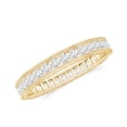 thumbnail image 1 of Rosec Jewels Moissanite Eternity Wedding Band for Women - D-VS1 Grade Certified - Ready to Gift, 10K Yellow Gold, US 10.50, 1 of 8