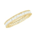 thumbnail image 1 of Rosec Jewels Moissanite Eternity Wedding Band for Women - D-VS1 Grade Certified - Ready to Gift, 10K Yellow Gold, US 13.00, 1 of 9