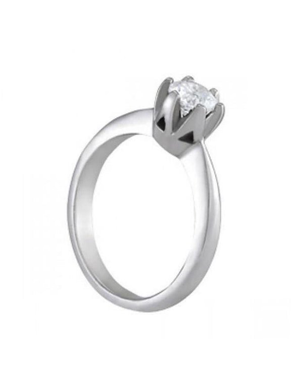 0.75 CT Round Diamond Solitaire Prong Setting Engagement Ring, Size 6.5