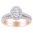 thumbnail image 1 of AFFY 0.75 CT White Natural Diamond Bridal Ring Set In 14k Rose Gold With RING Size-10.5, 1 of 1