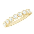 thumbnail image 1 of Rosec Jewels Womens Round Shape Moissanite Half Eternity in Bezel Setting, 18K Yellow Gold, US 7.00, 1 of 8