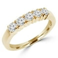 thumbnail image 1 of 0.75 CTW Round Diamond Five-Stone Anniversary Wedding Band Ring in 14K Yellow Gold - Size 4, 1 of 1
