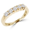thumbnail image 1 of 0.75 CTW Round Diamond Five-Stone Anniversary Wedding Band Ring in 14K Yellow Gold - Size 7.25, 1 of 1