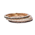 thumbnail image 1 of 0.75 Carat 3 Wedding rings set Black and White Moissanite wedding ring with 18k Gold Plating, 1 of 9