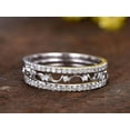 thumbnail image 1 of 0.75 Carat 3 wedding Ring set Anniversary Band Stackable Ring set with 18k Gold Plating, 1 of 9