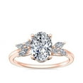 thumbnail image 1 of 0.75 Carat Brilliant Oval Cut Natural Diamond Solitaire with Accents Beautiful Ring for Engagement Solid 14K Rose Gold Size 9, 1 of 8