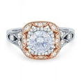 thumbnail image 1 of 0.75 Carat Brilliant Round Cut Natural Diamond Halo Beautiful Ring for Engagement Solid 14K White Gold Size 9, 1 of 6