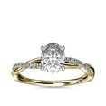 thumbnail image 1 of 0.75 Carat Excellent Oval Cut Natural Diamond Solitaire with Accents Beautiful Ring for Women in Solid 14K Yellow Gold Size 11.5, 1 of 6