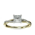 thumbnail image 1 of 0.75 Carat Excellent Princess Cut Natural Diamond Beautiful Solitaire with Accents Bridal Ring for Bride Solid 14K Yellow Gold Size 5, 1 of 5