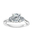 thumbnail image 1 of 0.75 Carat Excellent Round Cut Natural Diamond Three Stone Beautiful Ring for Women Solid 18K White Gold Size 11.5, 1 of 8