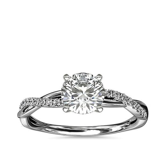 0.75 Ct Round Solitaire Natural Diamond (F-G/VS1) Latest Design Anniversary Ring for her Solid 18K White Gold Size 8.5 by Diamond-Capitals