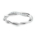 thumbnail image 1 of 0.75 Carat Moissanite Diamond E Color VS1 Clarity Brilliant Cut 925 Sterling Silver Infinity Micro Pave  Stackable Band Ring, 1 of 3
