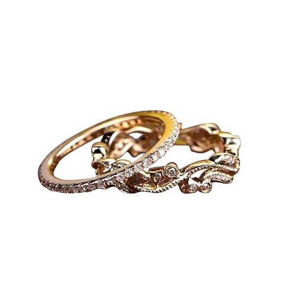 0.75 Carat Sterling Silver Band with 18k Yellow Gold Plating Wedding Band with Man made diamond moissanite Anniversary Ring