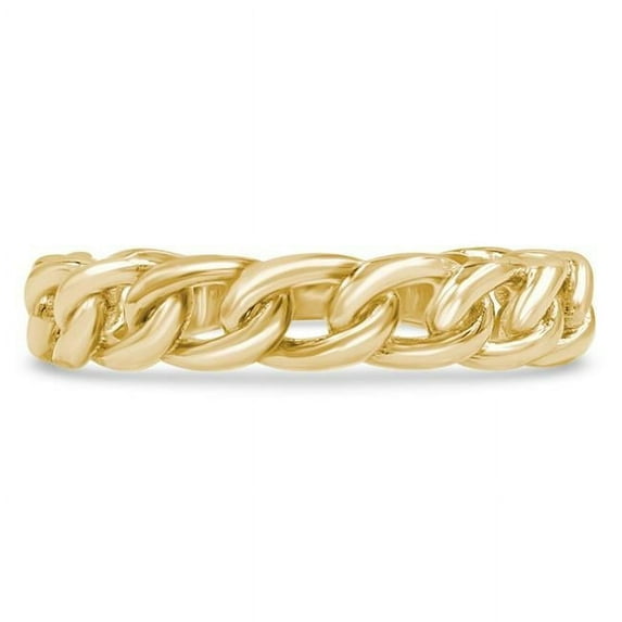 0.75 Chain Cocktail Ring in 14K Yellow Gold - Size 3