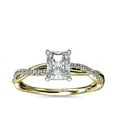 thumbnail image 1 of 0.75 Ct Brilliant Radiant Cut Natural Diamond Accents Elegant Halo Ring for Women Solid 18K Yellow Gold Size 6, 1 of 6