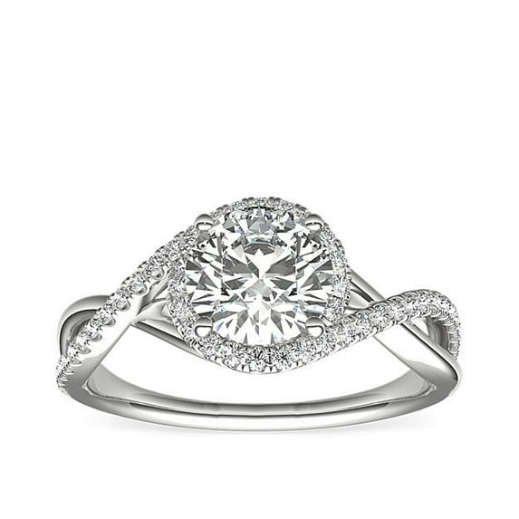 Diamond-Capitals 0.75 Ct Latest Round Cut Solitaire Natural Diamond Anniversary Ring for Women Solid 18K White Gold Size 5.5 (F-G/VS1)