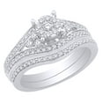thumbnail image 1 of AFFY 0.75 Ct White Natural Diamond Solitaire Split Shank Engagement Ring in 14k White Gold Ring Size : 13, 1 of 1