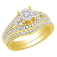 thumbnail image 1 of AFFY 0.75 Ct White Natural Diamond Solitaire Split Shank Engagement Ring in 14k Yellow Gold Ring Size : 6, 1 of 1