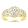 thumbnail image 1 of AFFY 0.75 Cttw Round Cut White Natural Diamond Men's Wedding Band Ring In 14K Solid Yellow Gold, 1 of 1
