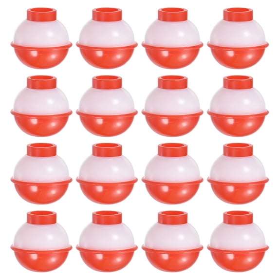 Uxcell 0.75" Fishing Bobbers 16 Pack Plastic Push Button Round Fishing Float