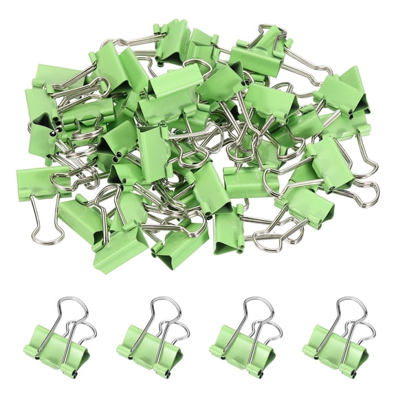 0.75 Inch Small Binder Clips, 50 Pcs Sturdy Paper Clamps with Silver Wire Handles for Home Office Supplies Business Paperwork Document Organizing, Fruit Green