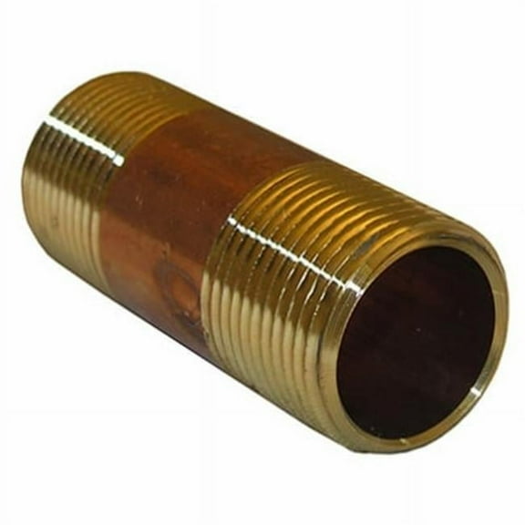 0.75 Male Pipe Thread x 2 Long Brass Nipple