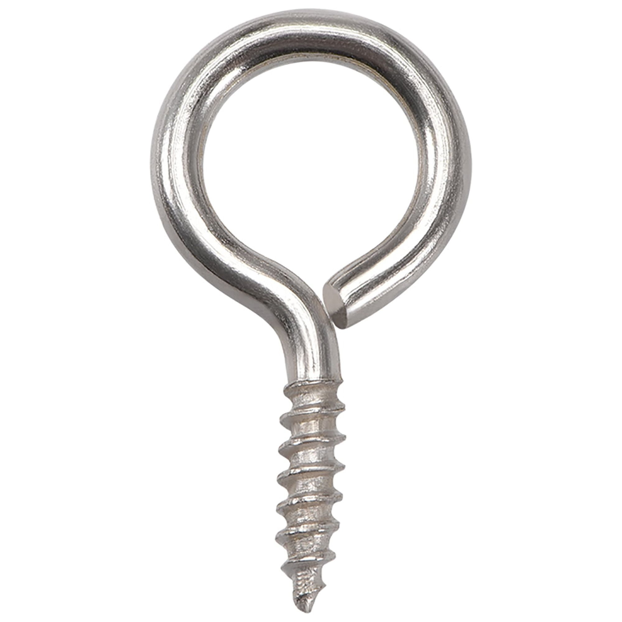 uxcell 0.67 inches Small Screw Eye Hooks Self Tapping Screws