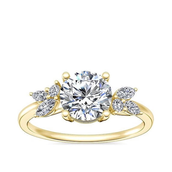 0.75 Ct Luxurious Round Cut Solitaire Natural Diamond Engagement Ring for Girls in 14K Yellow Gold Size 8 (F-G/VS1) by Diamond-Capitals
