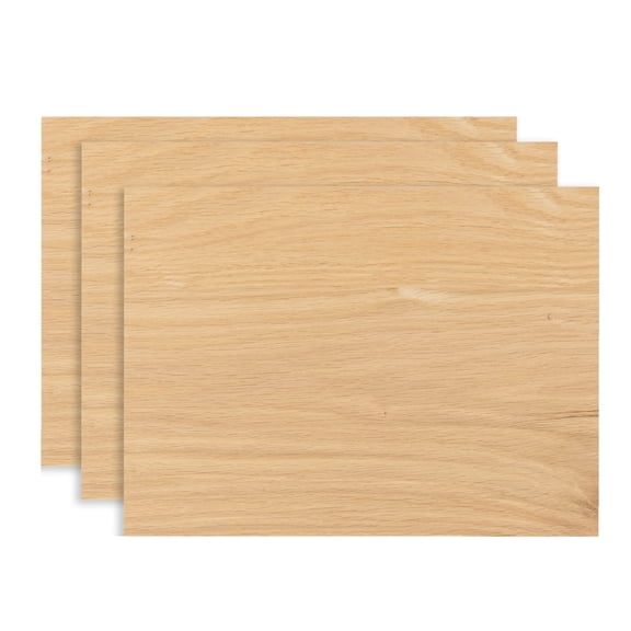 FOGGY BOTTOM WOODWORKS 0.75 X 11 X 14 EDGE GLUED OAK 3-PACK FOR CRAFTS & LASER ENGRAVING