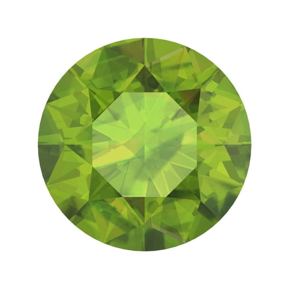 0.75 ct 6.0mm Round Cut VVS1 Natural Green Peridot August Birthstone